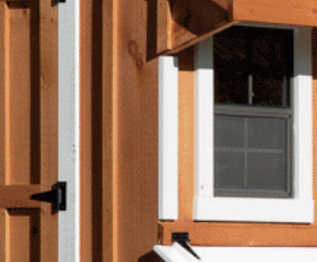 Cedar Stain with White Trim