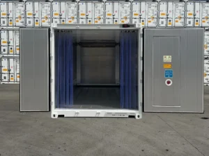 20 foot, 40 foot, standard, high cube, refrigerated container front view all doors open