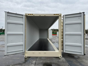 40ft open side container front and side doors open