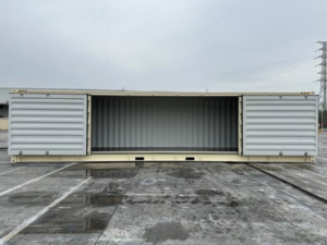 40ft open side container side doors half open