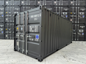 grey container 20 foot, 40 foot, standard, high cube