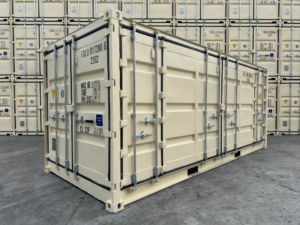 20ft, 40ft open side container corner view