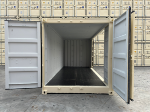20ft open side container front view door open